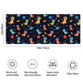 thumbnail image 3 of Dinosaur and Planet Black Pattern Non Slip Microfiber Bathroom Rugs, Soft Rubber Backing Bath Mats for Bathroom Floor Tub and Shower,24"x60", 3 of 5