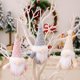 thumbnail image 2 of Decoración para árbol de Navidad de Gardenne, muñeco de gnomo de tela suave, colgante de gnomo navideño, artesanía fina, adorno sin rostro, decoración festiva para fiestas, regalo de Navidad, 2 of 7