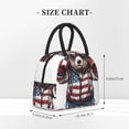 thumbnail image 2 of Disketp Patriotic Boxing Bear Art Bolsa Térmica para Almuerzo, Lonchera con Abertura Amplia y Gran Capacidad, Organizador Reutilizable para Mujeres, Hombres y Adultos, 2 of 6