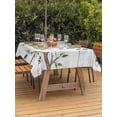 thumbnail image 4 of Bees Branches Table Cloth Rectangle Outdoor Tablecloth, Farmhouse Spring Botanical Wooden Waterproof Wrinkleproof Table Cover with Umbrella Hole and Zipper for Party/Dining/Patio/Wedding 54x54 Inch, 4 of 9