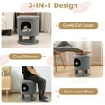 thumbnail image 6 of Costway 3-IN-1 Cat Condo Stool Kitty Bed with Scratching Posts & Plush Ball Toy Grey, 6 of 10