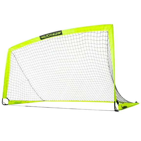 Franklin Sports Blackhawk Soccer Goal - Pop up - Foldable - 9' x 5.5' Soccer Net - Optic Yellow