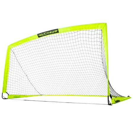 Franklin Sports Blackhawk Soccer Goal - Pop Up Backyard Soccer Nets - Foldable Indoor + Outdoor Soccer Goals - Portable Adult + Kids Soccer Goal - 9' x 5.5' Foot Soccer Net - Optic Yellow