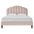 thumbnail image 4 of Platform Bed Frame, Tufted, Twin Size, Pink, Velvet, Bedroom, Modern Contemporary Boutique HB35705, 4 of 10