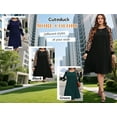 thumbnail image 4 of Cuteduck Women Plus Size Fall Plaid Dress Long Sleeve Round Neck Fashion A-Line Casual Midi Dress 1X-4X, 4 of 7