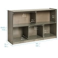 thumbnail image 2 of ECR4Kids 5-Compartment Mobile Storage Cabinet, Preschool, Classroom Furniture, Grey Wash, 2 of 9
