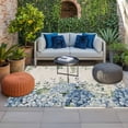 thumbnail image 2 of Blue Flowers Outdoor Rug for Patio/Deck/Porch, Non-Slip Large Area Rug 3 x 5 Ft, Green Eucalyptus Floral Country Beige Indoor Outdoor Rugs Washable Area Rugs, Reversible Camping Rug Carpet Runner, 2 of 8