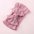 thumbnail image 2 of AUNVITO Baby Girls Wide Headband Elastic Soft Nylon Jacquard Bow Hair Band Solid Color Accessories, 2 of 4