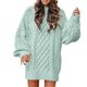 thumbnail image 1 of Vestido informal de punto para mujer otoño-invierno: material de poliéster y spandex, color liso, adecuado para primavera y otoño, fácil de combinar con abrigos y zapatos., 1 of 5