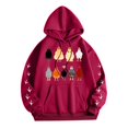 thumbnail image 4 of Women Casual Lightweight Loose Hoodie Sweatshirt for Women with Long Sleeve Chicken Graphic Pullover Hoodie Red M, 4 of 5