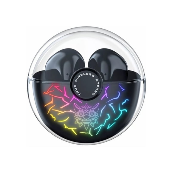 Audífonos Inalámbricos T35 Bluetooth 5.1 Petukita Box Con Rgb + Caja de Carga Negro