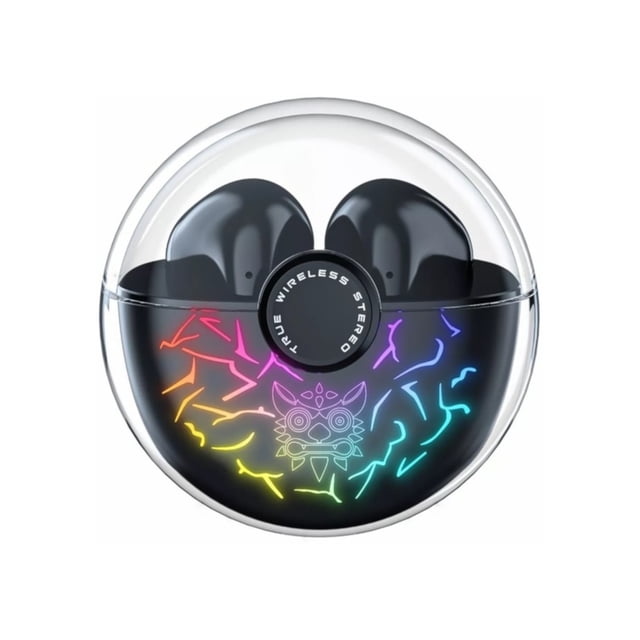 Audífonos Inalámbricos T35 Bluetooth 5.1 Petukita Box Con Rgb + Caja de Carga Negro