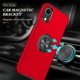 thumbnail image 2 of Phone Case for iPhone XR,[ Military Grade ] Drop Tested Protection Case with Magnetic Car Mount 360°Rotatable Ring Holder, 2-Layer Rugged Hybrid Hard PC Soft Rubber Cover for iPhone XR, Red, 2 of 7