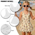 thumbnail image 4 of DISNIMO Girls Swimsuit Corgi Paw Print One Piece Swimwear Quick Dry Bathing Suit with Skirts Hawaiian Summer Swim Dress, 4 of 8