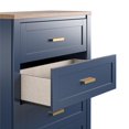 thumbnail image 2 of Ameriwood Home Armada 4 Drawer Dresser, Navy with Walnut top, 2 of 9
