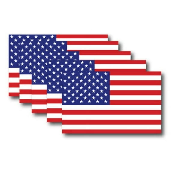 Magnet Me Up American Flag Magnet Decal, 5 Pack, 2.75x4 inches, Red/Wht/Blu