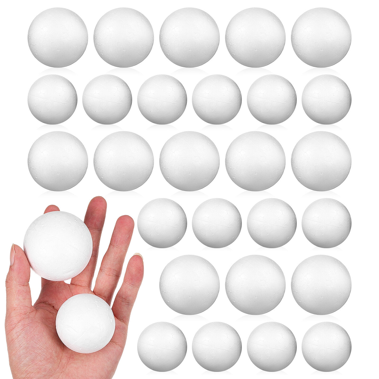 60Pcs Foam Balls 2 Sizes Round Foam Craft Balls Wedding Decoration for