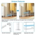 thumbnail image 6 of Timate L3 L-Shaped Heavy Duty Garment Rack, Industrial Pipe Wall-Mounted Closet System with Adjustable Shelves & Rods, Expandable Corner Wardrobe Kit, Max Load 950lbs,White, 6 of 8