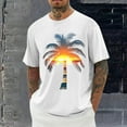 thumbnail image 2 of ZCFZJW Mens Hawaiian T-Shirts Summer Tropical Palm Tree Beach Graphic Tees Tops Big and Tall Regular Fit Casual Short Sleeve Crewneck Workout Tshirt White XL, 2 of 5