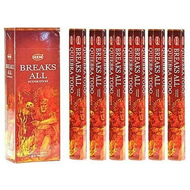 Breaks All - Box of Six 20 Stick Hex Tubes - HEM Incense Hand Rolled In India