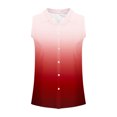 thumbnail image 5 of GERsome Women's Sleeveless Tank Tops Summer Button Down Shirts Loose Fit V Neck Work Office Ladies Shirts S-2XL, 5 of 6