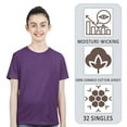 thumbnail image 6 of Next Level Youth Short Sleeve T-Shirt 100% Combed Cotton Jersey Plain Casual Tee (Purple-Rush, L), 6 of 8