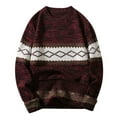thumbnail image 2 of Akiihool Men Sweaters for Fall And Winter Mens Oversize Knitted Sweater Long Sleeve Soft Touch Crewneck Sweater (,M), 2 of 5