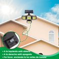 thumbnail image 3 of Nasjac L&aacute;mpara Solar Exterior con Sensor de Movimiento, 400W 2800LM 198COB Luces Solares Jardin Exterior, LED Lampara Solar de 4 Cabezales con Mando, 3 Modos IP65 Impermeable Iluminaci&, 3 of 9