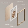 thumbnail image 3 of PixonSign Framed Canvas Print Wall Art Set - Brown Sunshine & Plants & Letter Patten - Set of 6 Abstract Geometric Minimalism Poster Cultural Art Wall Décor - 11"x14"x6 Natural, 3 of 5