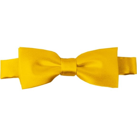 TELOLY Solid Golden Yellow Kid'S Pre-Tied Bow Tie,Gold Bow Tie