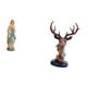 thumbnail image 5 of Figura decorativa de María con ciervo bendito, obra de resina, estatua decorativa de animal para oficina, coche, hogar, mesita de noche o es, 5 of 8