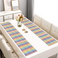 thumbnail image 2 of Colorful Striped Checkered Pattern Summer Placemats Table Placemats Set Of 6-Linen Kitchen Washable Placemats Table Mats 11.8"x17.7" Non-Slip Heat Resistant, 2 of 5