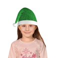 thumbnail image 5 of Balery Green Sparkling Shiny Pattern Santa Hat Christmas Hat Funny Christmas Hat Christmas Knitted Beanie Hat For Kids, 5 of 6