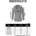 thumbnail image 6 of H2H Mens Casual Slim Fit Hoodie Zip-Up Long Sleeve Active Jersey Jackets (KMOHOL019), 6 of 7