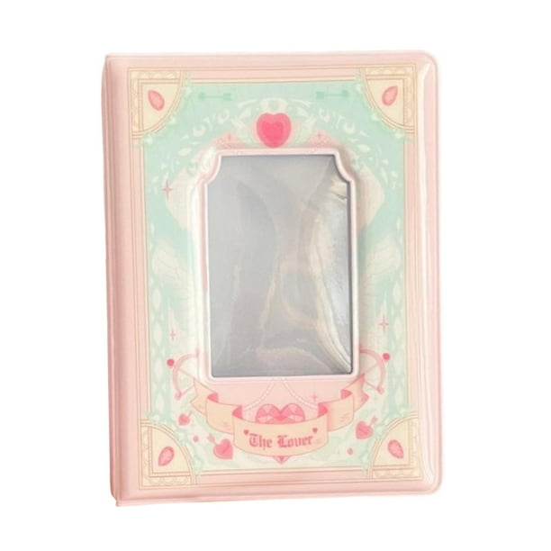 Álbum de fotos mini de 3 pulgadas con soporte para tarjetas fotográficas, sencillo y miniálbum de fotos para películas. Estilo O