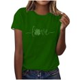 thumbnail image 1 of Mujeres Manga Corta de Verano Tops Impreso Sudadera Casual, Cuello Redondo Blusa Ligera para la Primavera Y el Verano, 1 of 7