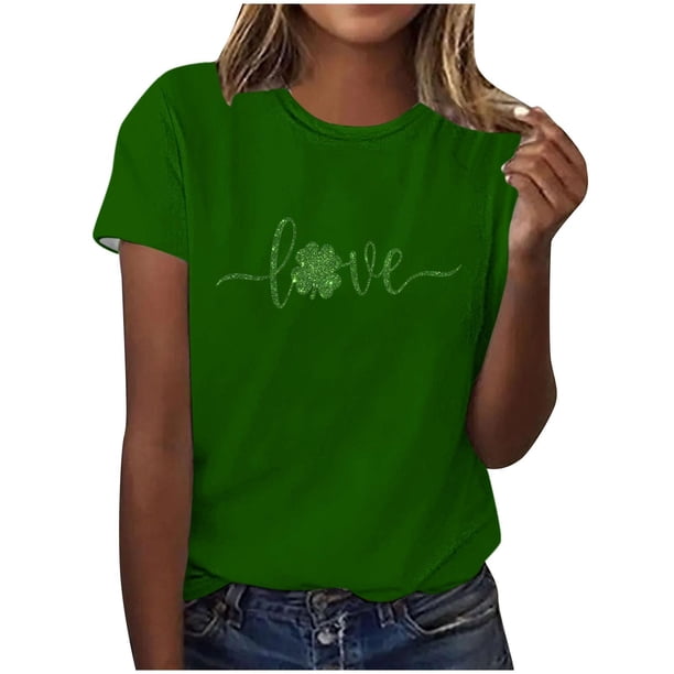 Mujeres Manga Corta de Verano Tops Impreso Sudadera Casual, Cuello Redondo Blusa Ligera para la Primavera Y el Verano