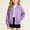 Purple, variant on Zorckvet Girls Fleece Long Sleeve Outerwear Coats with Ribbed Cuffs and Bomber for Casual Outings, All Seasons