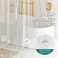 thumbnail image 4 of Fusion Heavy Duty Shower Curtain Liner 12 Gauge, 72 x 72 Inches Clear Shower Curtain Liner with 3 Clear Stones and 12 Grommet Holes, Weighted Plastic Shower Liner, 4 of 8