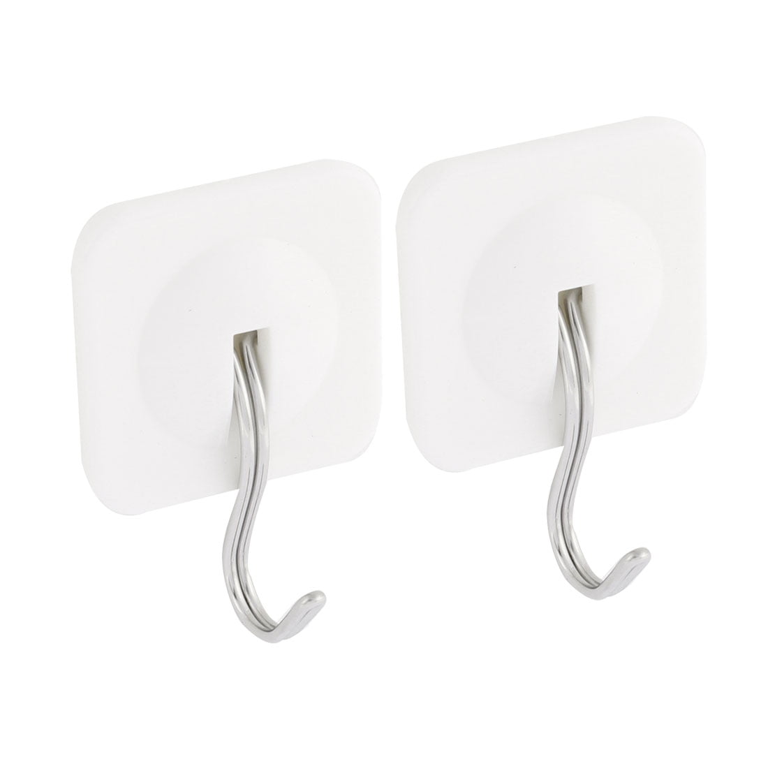 Pack Of 20 Self-Adhesive Plastic Hooks - Heavy Duty Sticky Hooks For Walls, Max Load 1 Kg Each, No Drill Mounting