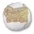 thumbnail image 1 of Graffiti Street Culture Yellow Motorcycle Pattern Round Throw Pillow Home Decoration Cushion, 1 of 3