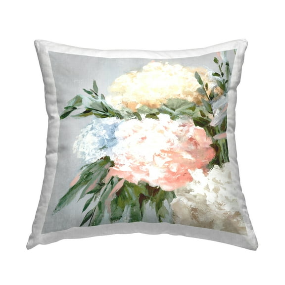 Stupell Industries Pastel Hydrangea Blossoms Decorative Printed Throw Pillow Design by Alex Black.