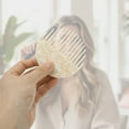 thumbnail image 4 of Unique Bargains 1 Pc Convenient Round Hair Comb Yellow Acetate Sheet, 4 of 6