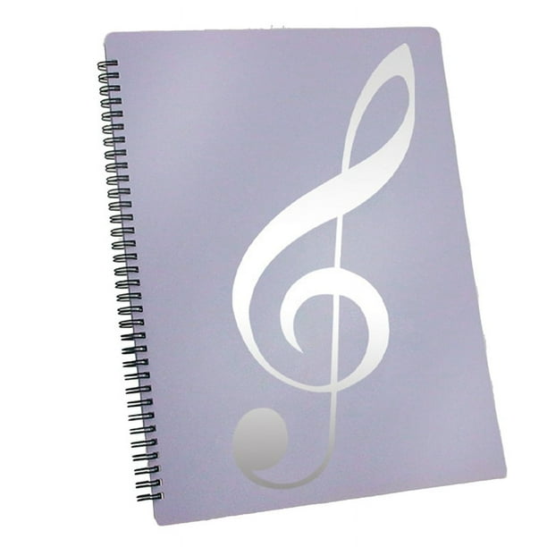 Carpeta de Partituras, Capacidad de 60 PáGinas, Carpeta/Soporte para Partituras, Se Adapta Al TamañO de Carta A4, Escribible y Desmontable (PúRpura)