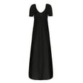 Casual Dress Ladies Plus Size Maxi Casual Summer Short Sleeve Casual