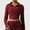 Red, variant on Olyvenn Women's Zip Up Crop Running Jackets Long Sleeve Mock Neck Slim Fit Yoga Workout Tops Activewear Fall Coat Brown L