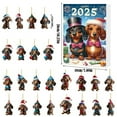 thumbnail image 7 of Christmas Tree 2D Dog Pendants, 24PCS Christmas Acrylic Hanging Cartoon Animals Ornament for Xmas Holiday Party Supply Gifts, 7 of 7