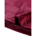 thumbnail image 6 of INSPIRE CHIC Women's Sweetheart Neck Solid Color 3/4 Sleeves Fit Velvet Prom Party Dress Dark Red L, 6 of 6