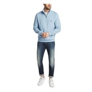 NAUTICA Mens Aqua Logo Graphic Long Sleeve Classic Fit Quarter-Zip Soft Cotton Pullover Sweater XL