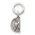 thumbnail image 4 of Sterling Silver Antiqued Football Charm, 4 of 4